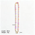 Eleven Color Abacus Bead Necklaces With Round Carabiner Clasps view 10