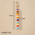 Long Oval Bead Strand Clip Keychains in Seven Colorways view 4