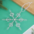 Clear Acrylic Crystal Snowflake Christmas Hanging Ornament view 6