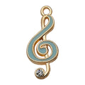 Color Enamel Zinc Alloy Guitar Violin Piano Music Note Charm Pendant for DIY Jewelry