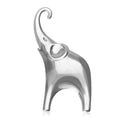 Polished Long Trunk Elephant Brooch in Gold and Silver Tones view 3