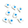 Double Sided Heart Evil Eye Charms in Eight Enamel Colors view 9