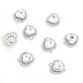 Crystal-Accented White Gold Heart Alloy Charms in 24 Styles view 4