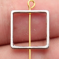 Open Square Frame Metal Beads in Five Distinct Finishes view 6