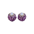 Crystal Cluster and Pearl Stud Earrings in Four Colors view 5