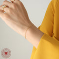 Slim Snake Chain Bracelet Gold Or Steel Tone Minimal Band view 4