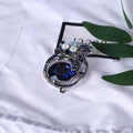 Jeweled Tulip Brooch With Oversized Faceted Center view 3