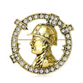 Crystal Frame Construction Worker Portrait Brooch Decorative Clothing Pin view 1
