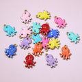 Tiny Enamel Octopus Pendant Charms in Ten Color Options view 2