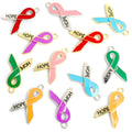 Colorful Hope Ribbon Jewelry Components For DIY Earrings And Bracelets Charms view 5