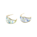 Gold Tone Pressed Botanical Resin Earrings in Six Shapes view 5