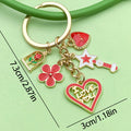 Rose and Blossom Charm Keychains Featuring Red Love Lips Across 7 Pictured Variations view 8