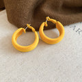 Flocked Fabric Hoop Earrings In Five Bold Colors For Distinctive Statement Styling view 8