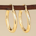 Textured Gold-Tone Hoop Earrings in Ten Sculpted Styles view 11