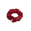 Burgundy Satin Scrunchie Hair Ties Four Style Pack view 5