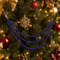 Blue Faceted Crystal Bead Christmas Tree Hanging Ornament view 4