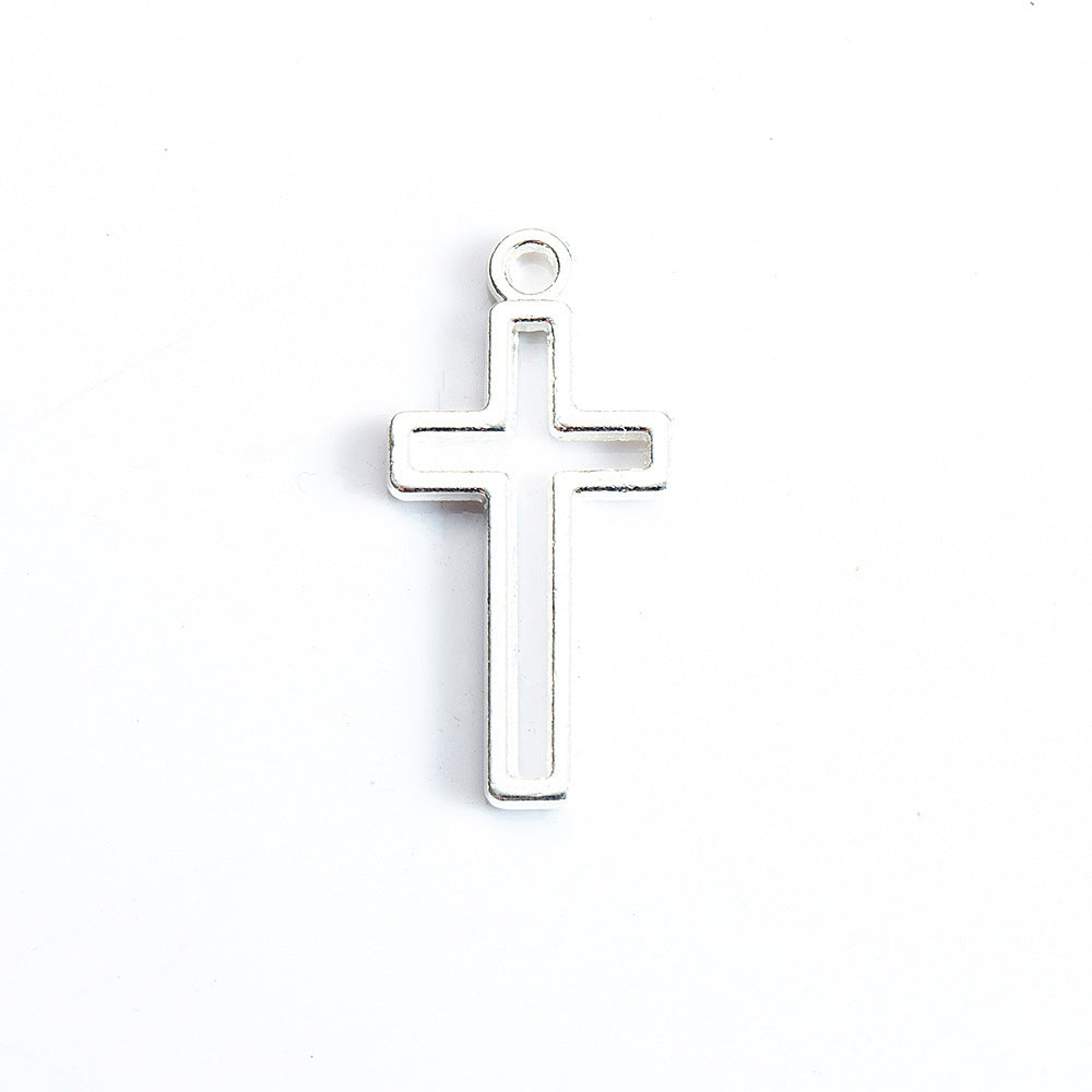 23x11mm Hollow Cross Alloy Charm Pendant
