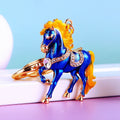 Jeweled Gem Stallion Keychains with Fortune and Loose Heart Loop Options view 10