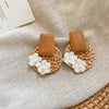 Brown Floral Rattan