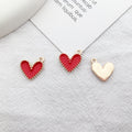 Enamel Zinc Alloy Heart Shape Charm Pendant for DIY Necklace Keychain Bracelet