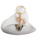 Pink Blue and Purple Heart Pearl Flower Butterfly Keychain Collection view 5
