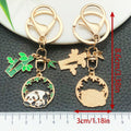Bamboo Panda Enamel Keychains with Dual Clasps, 9 Designs view 8