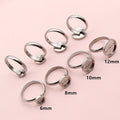 Stainless Steel Round Pad Ring Blanks in Four Sizes view 2