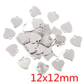 Assorted Polished Silver Tone Heart Shaped Metal Charms view 9