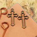 38x22mm Openwork 3D Cross Alloy Charm Pendant
