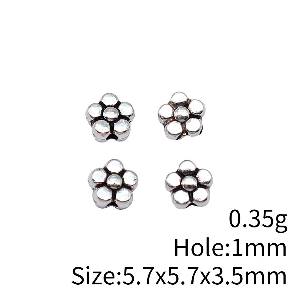 5.7x5.7x3.5mm 0.35g Multi-Color Zinc Alloy Flower Small Hole Spacer Beads for DIY Bracelet Jewelry Making