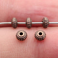 Decorative Beaded Rim Round Small Hole Metal Spacer Beads view 6