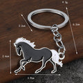 Metal Running Horse Keychain, Six Gold And Silver Color Styles view 2