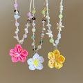 Beaded Flower Pendant Necklaces In Four Colors Statement Jewelry view 2