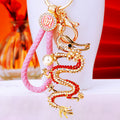 Mixed Pearl Crystal Zodiac and Tassel Dragon Keychains in Forty Seven Styles view 9