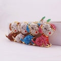 Rhinestone Dog Keychain With Split Ring And Lobster Clasp view 10
