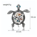 Black Silver Tone Sea Turtle Metal Brooch Pin for Jackets and Lapels view 2