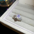 Open Ring Rhinestone Oval Or Flower Gold Silver Styles view 6