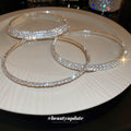 Silver Rhinestone Tennis Choker Single Double Triple Layer view 2