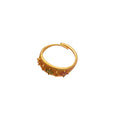 Gold Tone Double Flower Open Adjustable Ring Style view 5