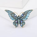 Large Crystal Butterfly Brooch in Six Colorways Clothing Pin view 9