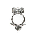 Owl Cabochon Setting Metal Component in 3 Finishes for Jewelry Making view 5