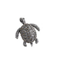 Red Silver Tone Sea Turtle Crystal Two Designs Metal Brooch Pin view 5