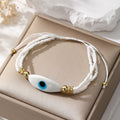 Multistrand Seed Bead Oval Evil Eye Bracelets in Seven Styles view 11