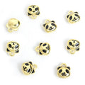Panda Face Charms in Gold and Silver Tones, Two Finishes view 3