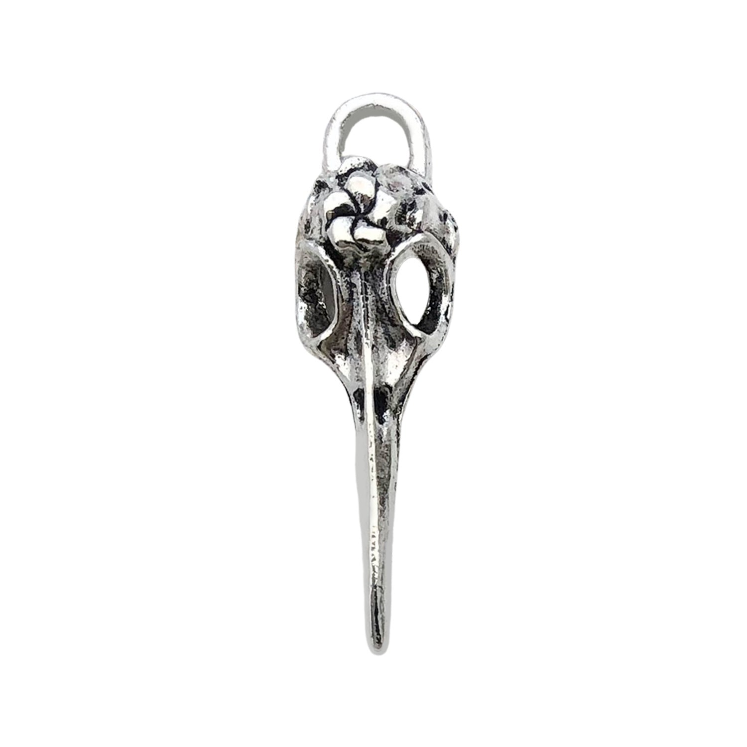 Vintage Zinc Alloy Skull Bird Head Gothic Charm Pendant for Men's Necklaces and DIY Jewelry