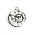Sun and Crescent Moon Face Metal Charm Pendants for Jewelry Making view 5