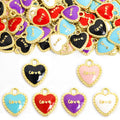 Love Heart Enamel Charm Collection for Jewelry Making view 4