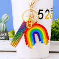 Jeweled Rainbow Mushroom and Strawberry Keychain Motif Options view 2