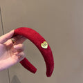 Red Velvet Padded Headbands Rhinestone Rose Charm Styles view 4