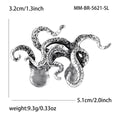 Antique Octopus Tentacle Brooch Gold Silver Tone Alloy view 5